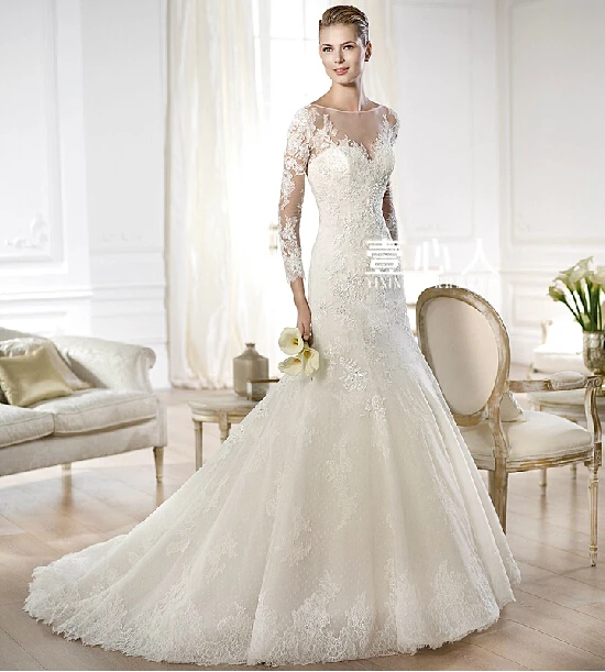 Vestido de novia, романтическое кружевное платье,, casamento, ручная работа, на заказ, с длинным рукавом, свадебное платье, платья для матери невесты