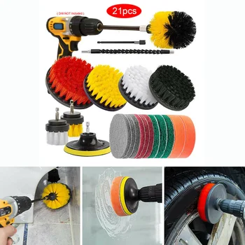 

21pcs Cleaning Brush Drill Brush Electric Scrubber Cleaning Scrub Car Bathtubs