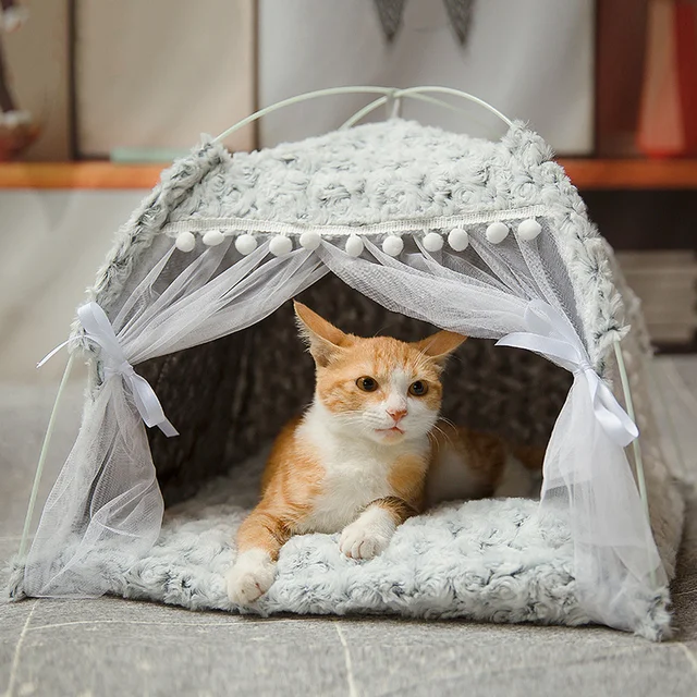 Sweet Princess Cat Bed, Foldable Tent, Dog House, Kitten Basket Beds, Cute Cat Houses, Home Cushion, Pet Kennel Products 2