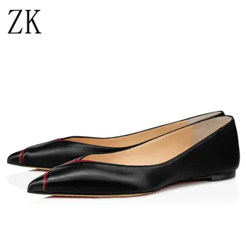 

ZK women fashion shoes Flat pointed toe shoes china size 34-45