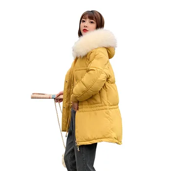 

Rlyaeiz Europe Style 2019 Winter Jacket Women Coat Fashion Fur Hooded Women Winter Jackets Female Plus Size Parka Warm Overcoat