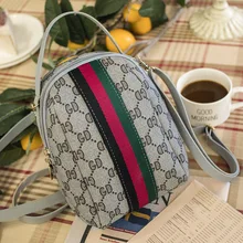 Мини-рюкзак для девочек г. Осенне-зимняя новая стильная сумка через плечо в Корейском стиле с принтом контрастного цвета Sho