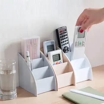 

New Plastic TV Remote Control Storage Holder Mobile Phone Holder Stand Washable Home Office Storage Boxes Desktop Storage Case