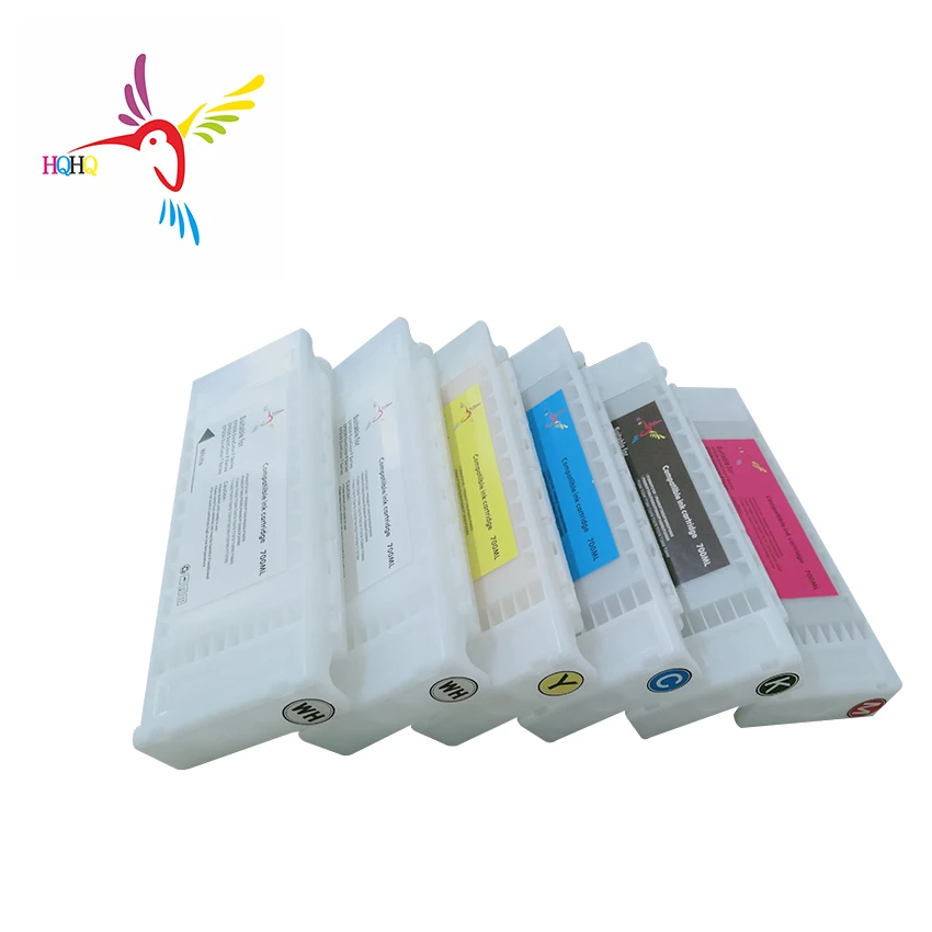 

Fulled With Textile Ink Ink Cartridge For Epson SureColor F2000 F2100 Printer700ML 6pcs/Set T7251-T7254 T725A T725A