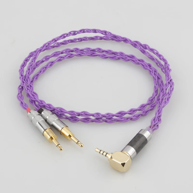 HiFi Compatible 2 5mm Balanced right angled Plug for HD700 Headphone Upgrade Cable OCC Wire Replacement Audio Upgrade Cable