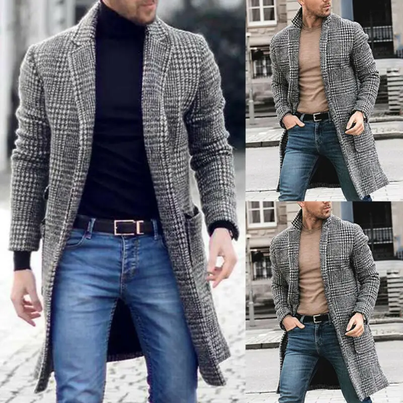 Новые брендовые шерстяные пальто для мужчин, шерстяные пальто для осени и зимы, новые высококачественные шерстяные пальто для мужчин, Роскошные шерстяные пальто для мужчин