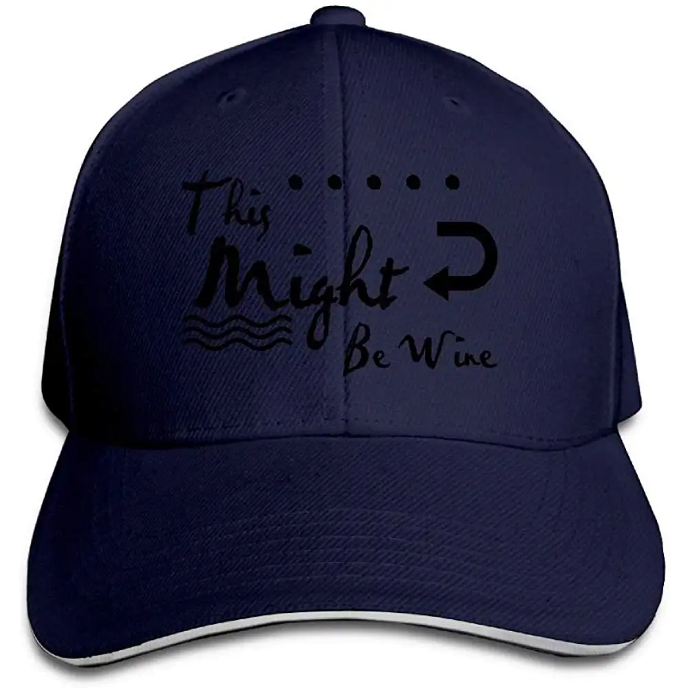 FM.Webster This Might Be Wine Unisex Women Plain Adjustable Baseball Cap Hats Snapback |