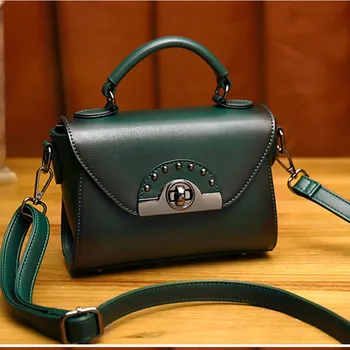 

Abay High Quality Women PVC Handbags Fashion Ladies Shoulder Bag Luxury Designer Crossbody Bags for Women Small Rivet Messenger