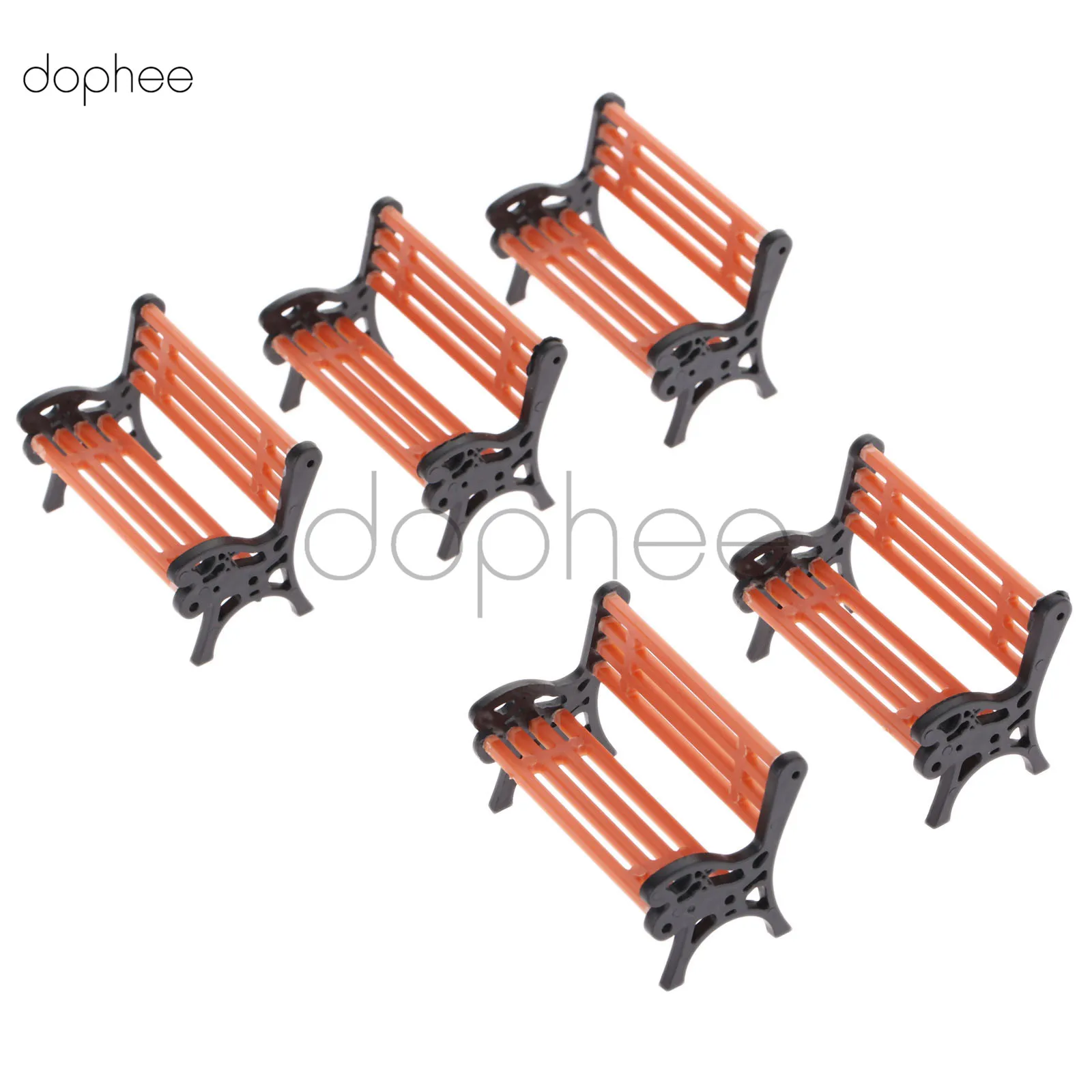 Dophee 5 шт. модель скамейки для парка 1:30 мини скамейка DIY домашний декор модель|bench