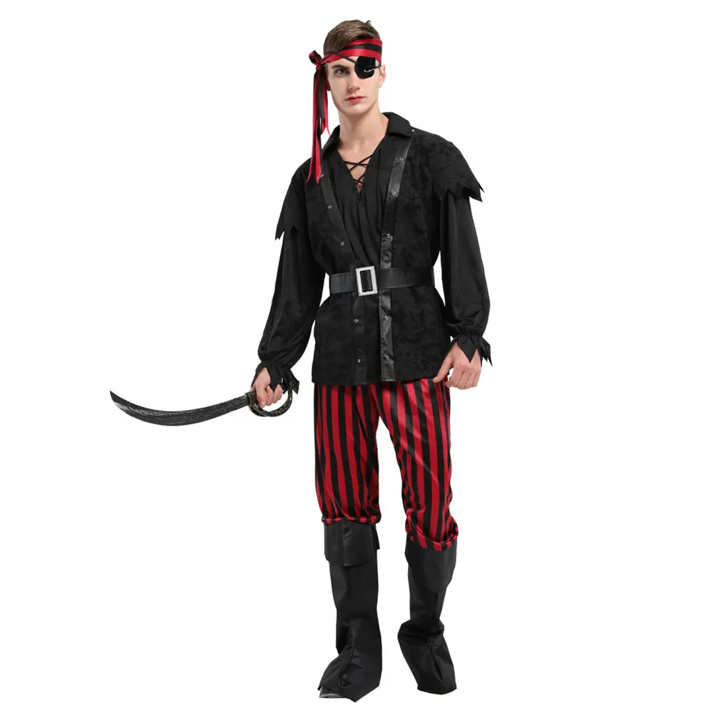 Adult Men King Of The High Seas Buccaneer Pirate Costumes Halloween