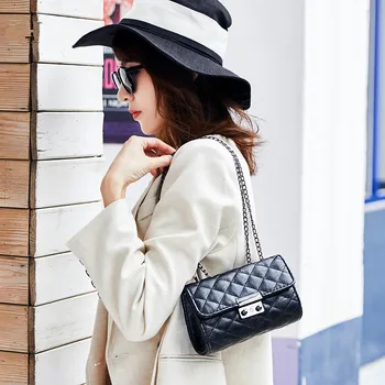 

women's Bag 2020 fashion chain diamond bag small fragrant wind one-shoulder diagonal bag women's bag versatile small square bag