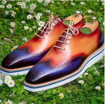 

High Quality Fashion Men Pu Leather Lace-up Shoes Male Casual Classic Trendy Vinage Stylish Oxford Shoes Zapatos De Hombre 4M346