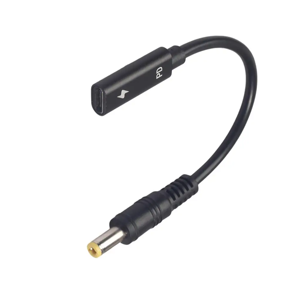 Type c Female to 5 5mmx2 5mm Male Adapter Power Cable with PD Chip for Laptop 4