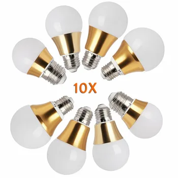 

10x 3W 5W 7W 9W Dimmable LED Globe Bulbs E27 ES Light AC 220V 110V Lamps For Chandeliers Energy Saving Light Bombillas Bulb Lamp