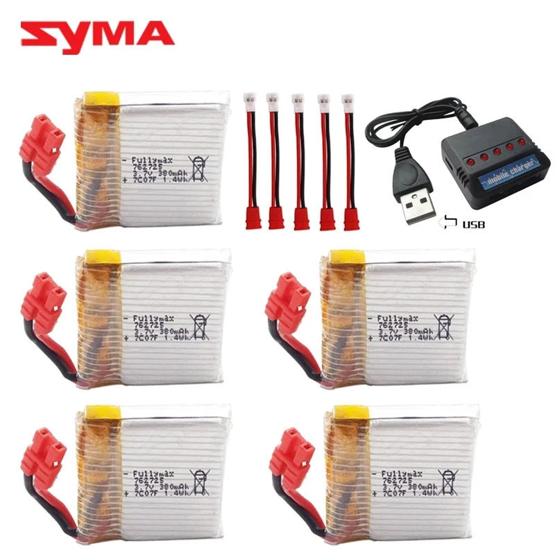 3.7 V 380mAh battery for SYMA X21 X21W x26 X26A Battery remote Control drone parts with charger Sets | Электроника