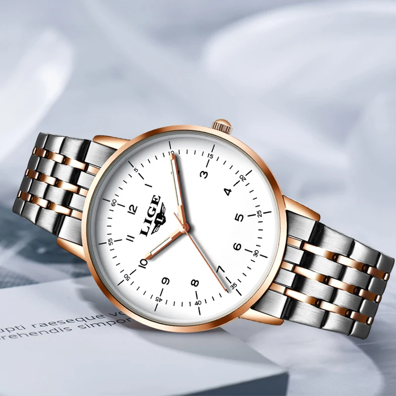 2020 New Fashion Watch Women LIGE Brand Ladies Creative Steel Women Bracelet Watches Female Waterproof Clocks Relogio Feminino