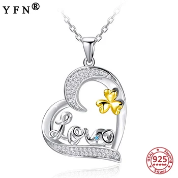 شراءYFN 925 فضة القلب الفيل القلائد تشيكوسلوفاكيا قلادة عقيق فضية اللون سلسلة النساء 925 هدايا عيد الحب الفضة والمجوهرات