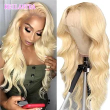 

613 Honey Blonde T Part 30 Inch Body Wave Lace Front Human Hair Wigs HD Transparent Brazilian Remy With Baby Hair 180 Density
