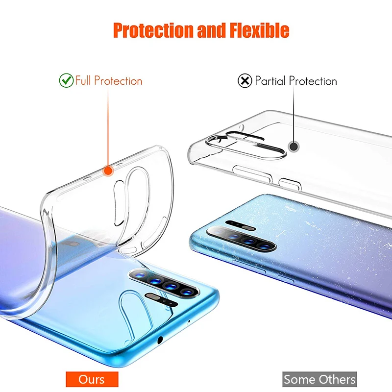 Прозрачный чехол из ТПУ для huawei P30/P30 Pro/P30 Lite Мягкий силиконовый чехол тонкий прозрачный чехол для телефона P30Pro P30Lite huawei P30 Gel
