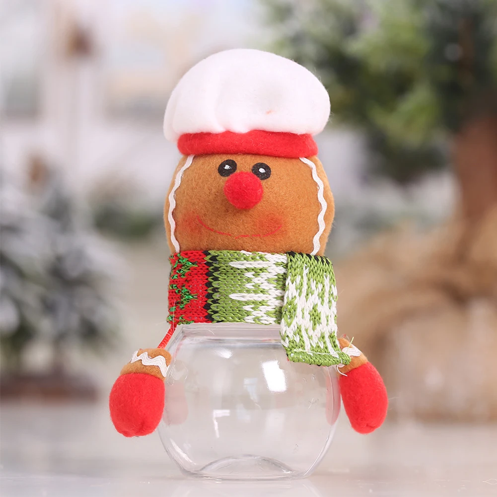 Рождественская банка для печенья, конфет, праздничная бутылка для хранения для детей, бутылка для хранения Санты, яркие вечерние, портативные конфеты, Подарочная коробка, изысканная - Цвет: E