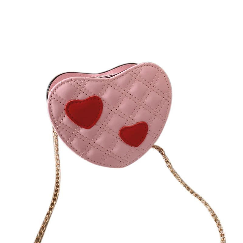 Сумка-кошелек с принтом сердца для маленьких девочек, детская сумка через плечо, подарки, модная сумка через плечо из искусственной кожи для девочек - Цвет: E