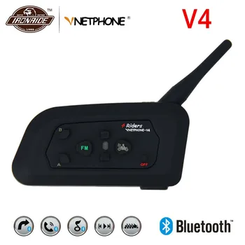 

VNETPHONE 1200m Motorcycle Intercom Bluetooth Intercom Motorcycle Headset Helmet Intercom Wireless Speaker For 4 Rider