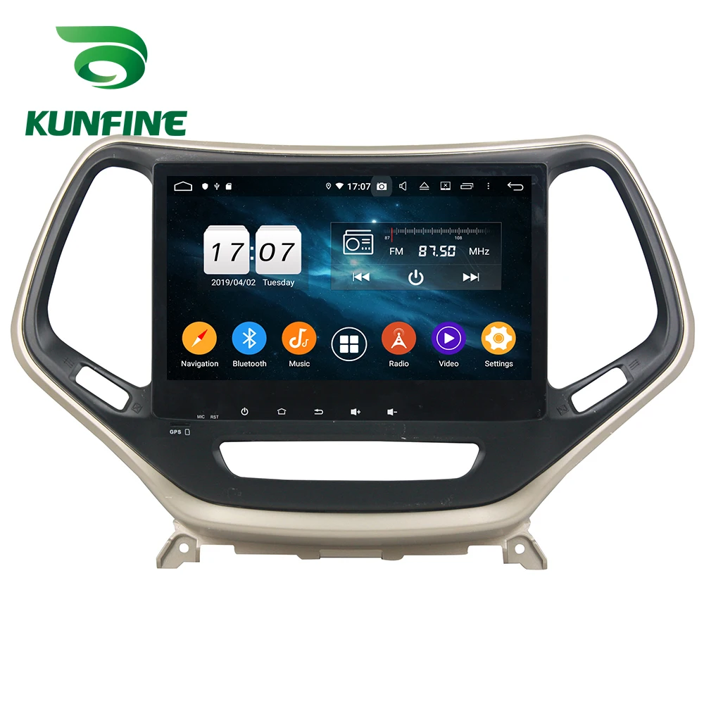 Excellent Android 9.0 Octa Core 4GB RAM 64GB ROM Car DVD GPS Navigation Multimedia Player Car Stereo for Jeep Cherokee 2016 2017 Radio 3