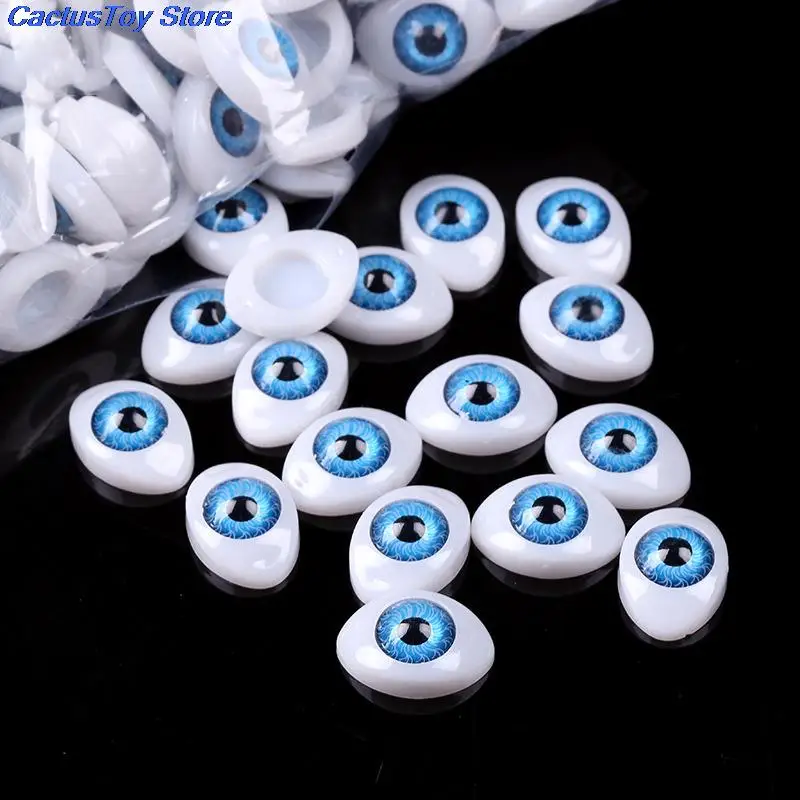 10pcs/pack Plastic Doll Safety Eyes Animal Toy Puppet Making DIY Craft Doll Accessories 7mm 8mm 10mm 12mm Random Color