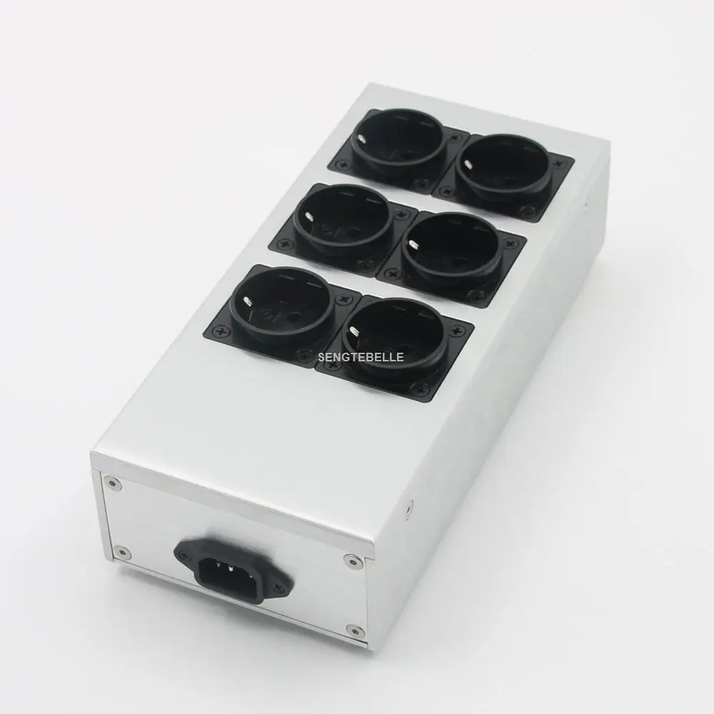 Готовый Hi-end 6 розеток европейский домашний адаптер переменного тока Hifi аудио ЕС