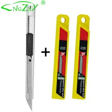 

Utility Knife Auto-lock Paper Handcraft Cutter Retractable Razor Aluminum Alloy Blade Box Cutter Home Office Cut Tools E02+2E03