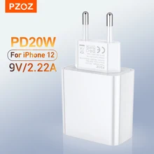 Chargeur rapide Usb C PZOZ 20W PD pour iphone 12 Pro MAX 12 Mini 11 Xs PD chargeur pour AirPods Max iPad air 4 2020 IPAD pro