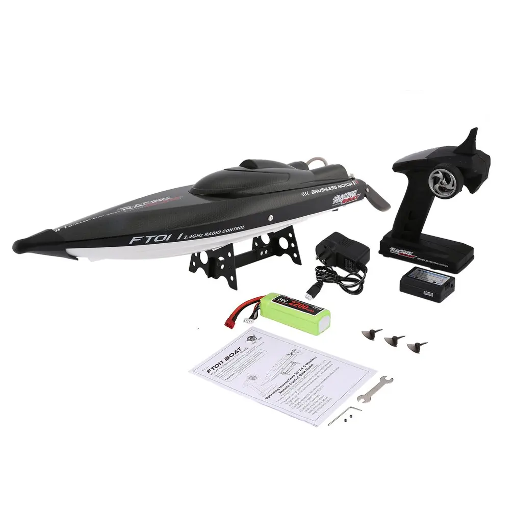 Feilun FT011 65 см 2,4 г 2CH RC 55 км/ч высокоскоростная гоночная лодка корабль скорость лодка с системой водяного охлаждения перевернутый бесщеточный мотор
