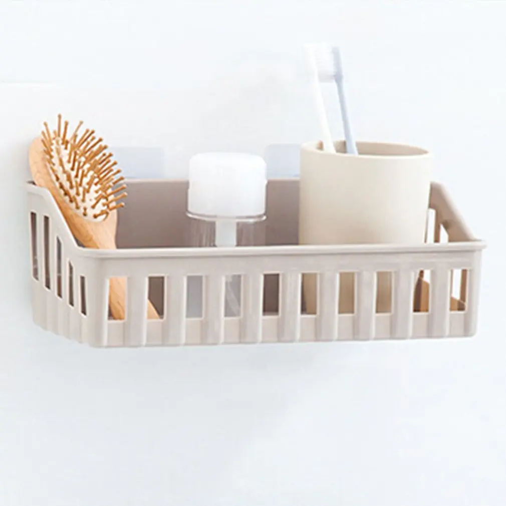 Kitchen Bathroom Storage Shelf Hanging Rack Corner Basket Holder Organizer Wall-mounted Storage Basket Household Organization
