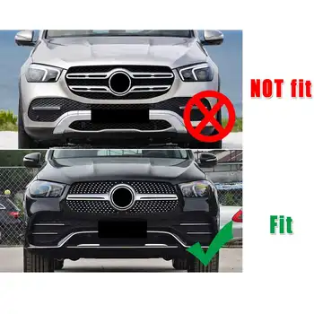 

Hot 2Pcs Gloss Black Front Front Bumper Splitter Spoiler Side Decorative Covers Trim Strips For Mercedes for Benz GLE 2020 for A