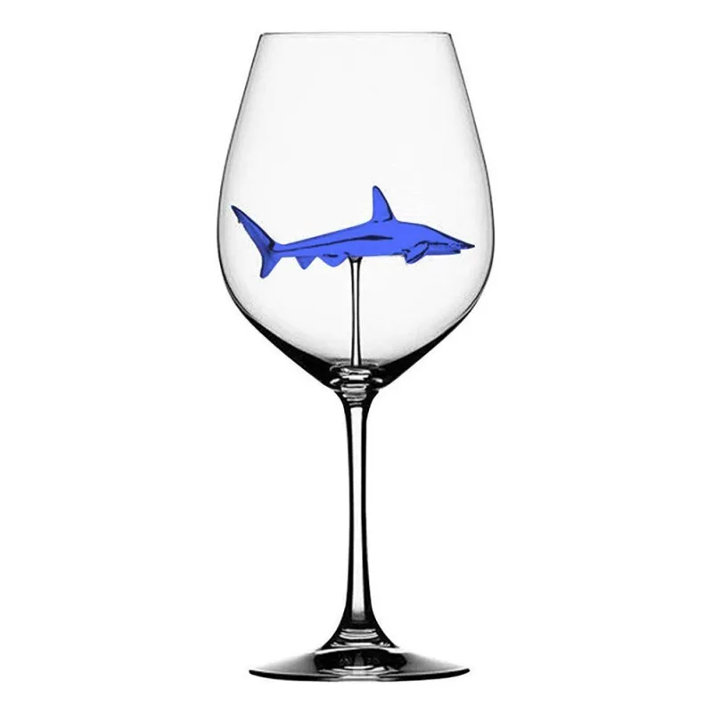 300 мл креативный бокал для красного вина с акулой внутри хрустальный бокал для вина es для вечерние Свадебные фужеры стеклянная бутылка для домашнего использования