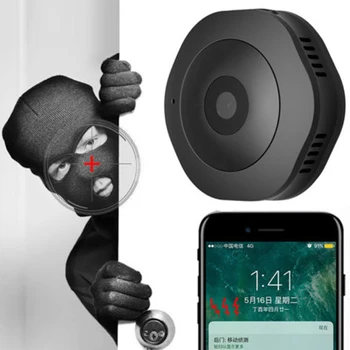 

Mini Suction Remote Control HD Monitor Camera Outdoor Digital Video Round Wireless Home Security WIFI Baby Battery Night Vision