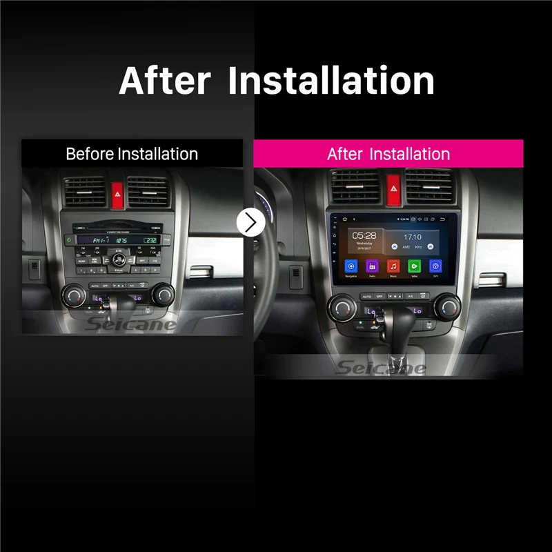 Perfect Seicane 9 inch Android 9.0 IPS RAM 4GB Car Radio GPS Multimedia Player for 2006-2010 2011 Honda CRV with Carplay Mirror Link RDS 3