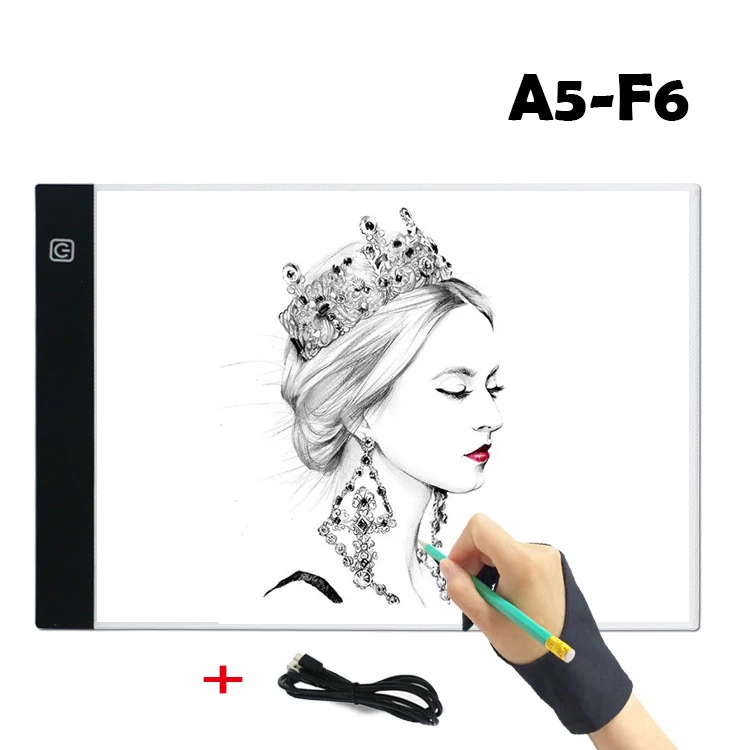 HUION A5 F6 планшет для рисования со светодиодной панелью графический художественная