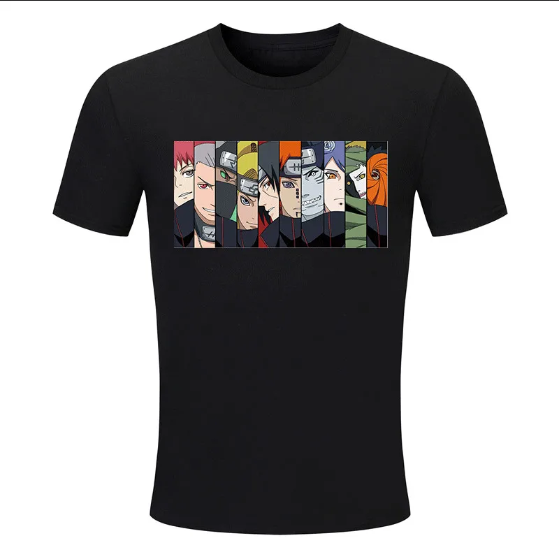 

Naruto T shirt men's cotton cartoon T shirt brand casual street clothing harajuku fashion O collar men's T shirt