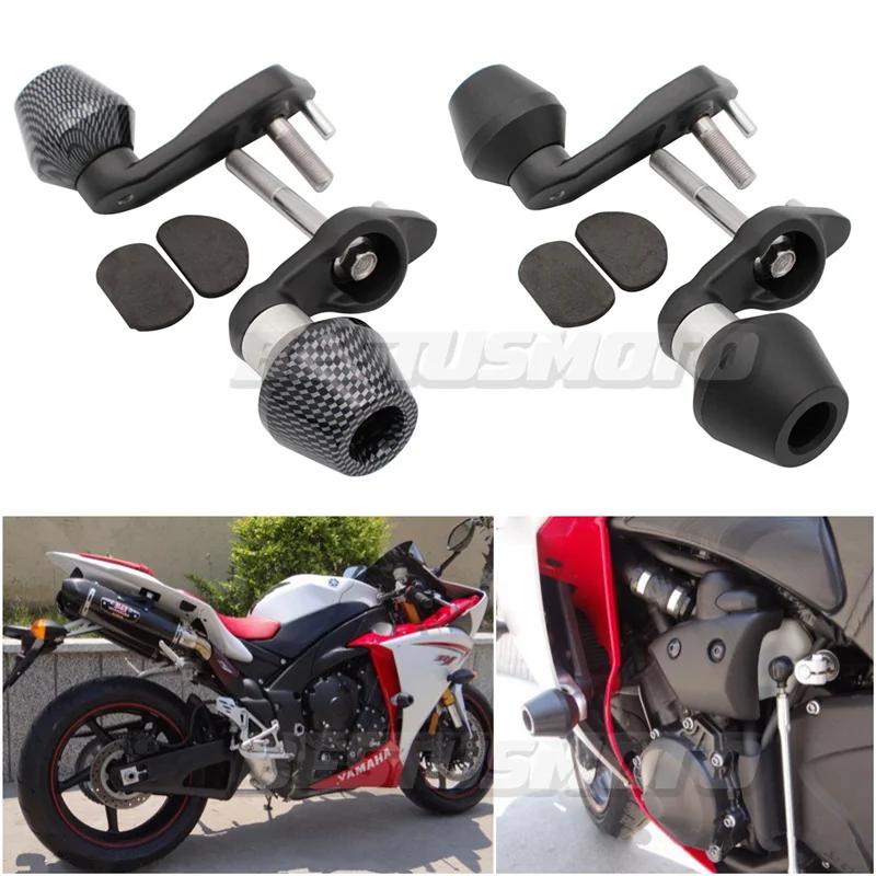 Carbon Crash Falling Protection | Motorcycle Protection Frame R1 -  Motorcycle Black - Aliexpress