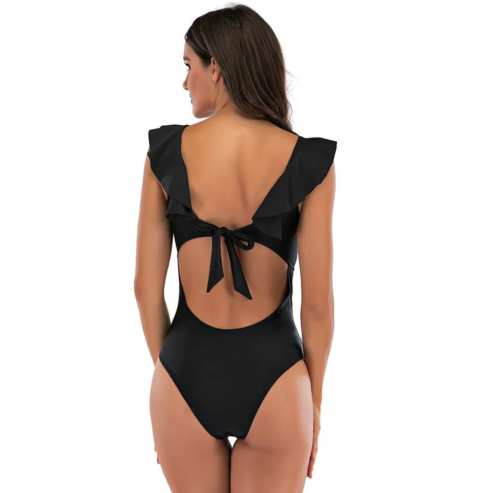 CPUTAN Leopard print bikini 2020 High cut one piece swimsuit female monokini Bandage push up swimwear women bathing suit Brazil
