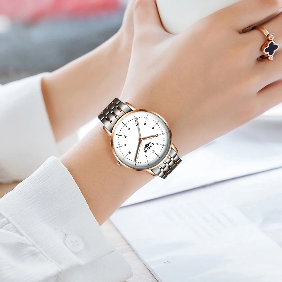 2020 New Fashion Watch Women LIGE Brand Ladies Creative Steel Women Bracelet Watches Female Waterproof Clocks Relogio Feminino