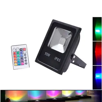 

RGB Remote Control Spotlight Colorful Stage Lights Super Bright LED Flood Light For Outdoor (10W)