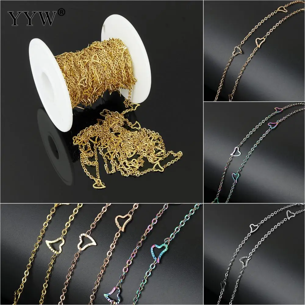 10m/Spool Stainless Steel Jewelry Chain Plated Fashion Jewelry For