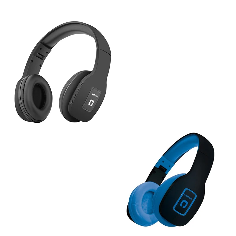 KOMC Bluetooth Headphone Wireless Headphones Sports Running Headset with Aux Cable Stereo HD Mic for iPhone Smartphone