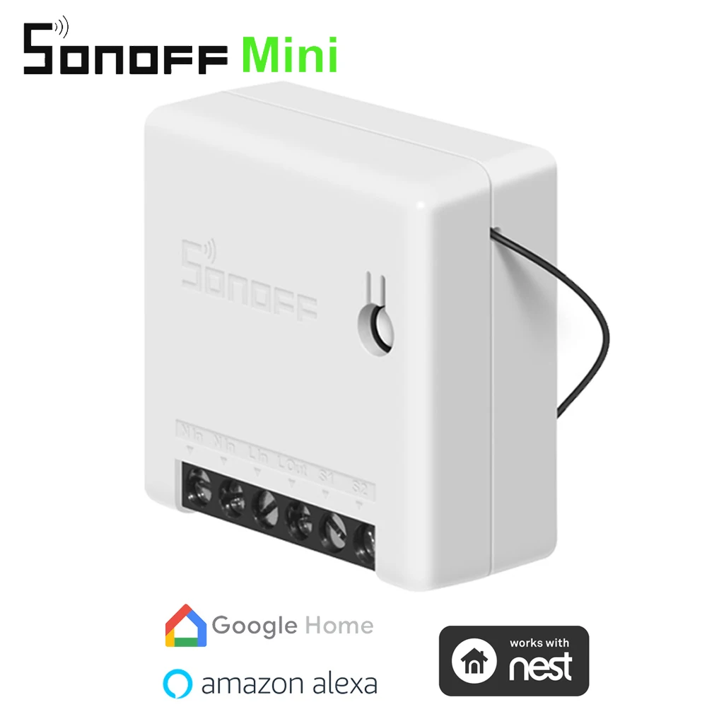 

SONOFF Mini Two Way Smart WiFi Switch DIY Small Body Remote Control Home Automation Switches for Alexa Google Home IFTTT Switch