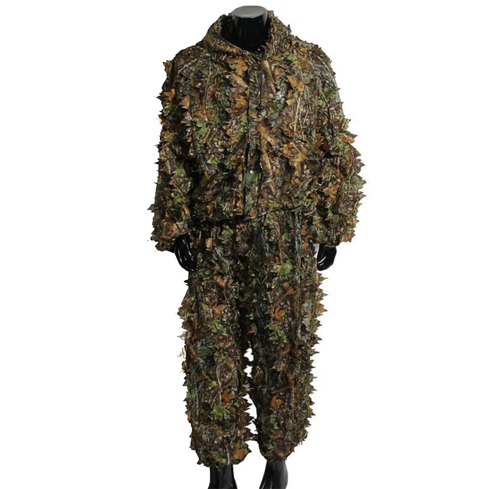 Охотничий костюм Ghillie новая камуфляжная куртка и штаны с 3D Кленовым листом Bionic Yowie