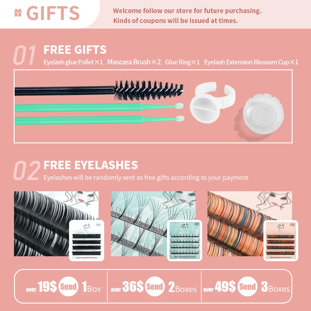 16 рядов/Чехол 7 ~ 15 мм Mix L + LC LD LU M N Lash Eyelash Curl Extension индивидуальные мягкие