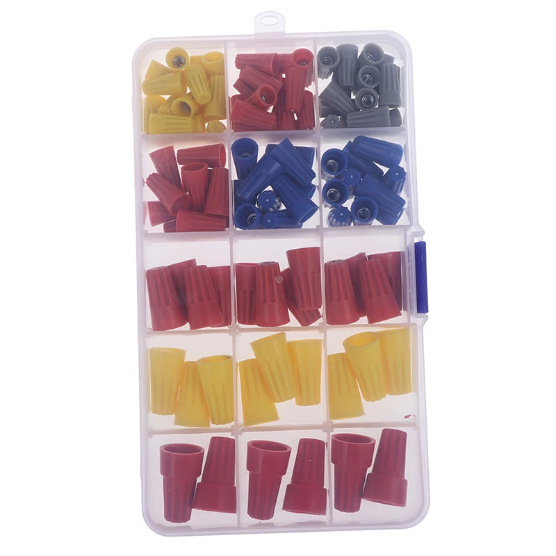 102pcs Electrical Wire Connection Screw Twist Connector Cap W/ Spring