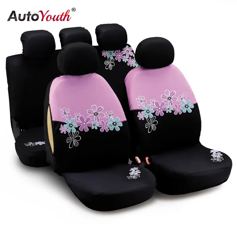 AUTOYOUTH Чехлы Для Автомобильных Сидений Универсальный Автомобилей Розовый Цвет С